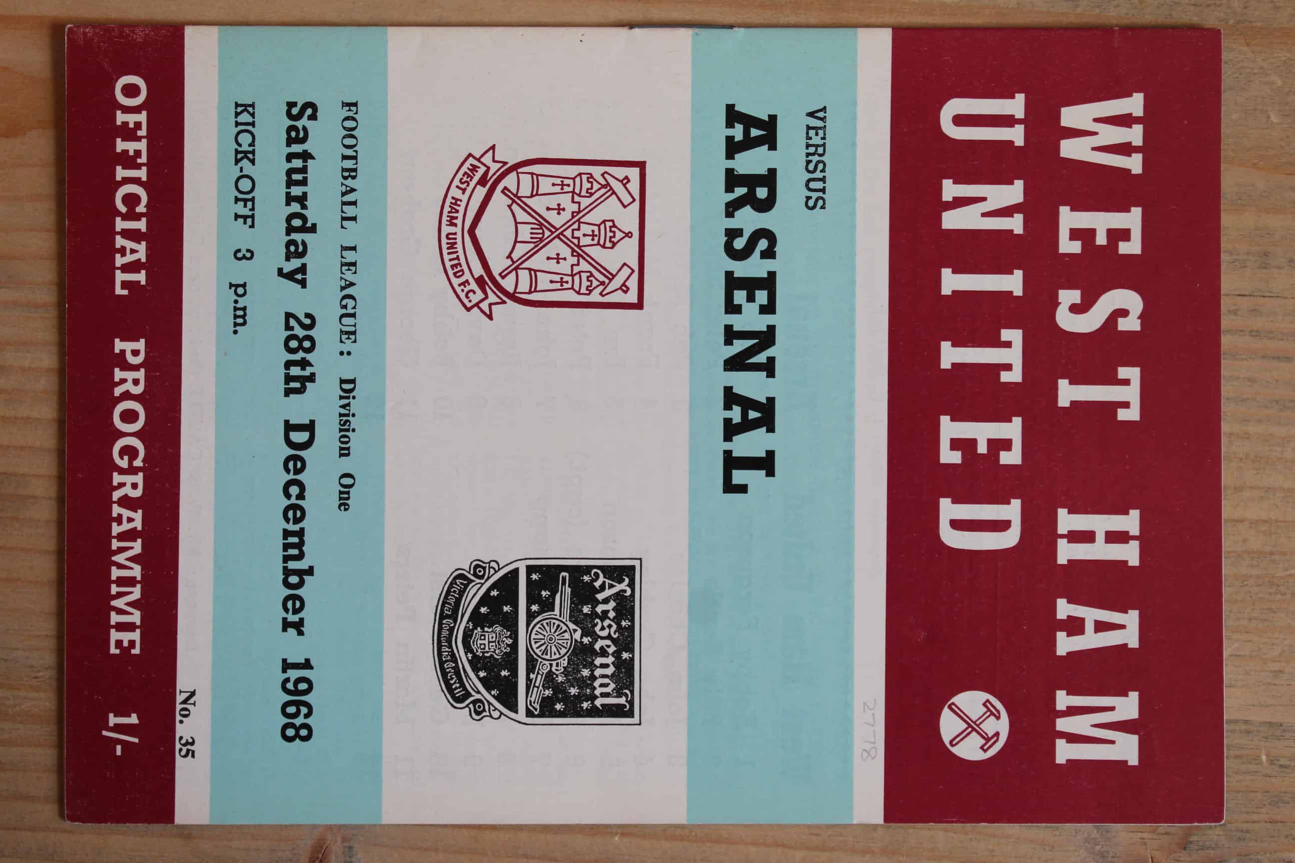 West Ham United FC v Arsenal FC